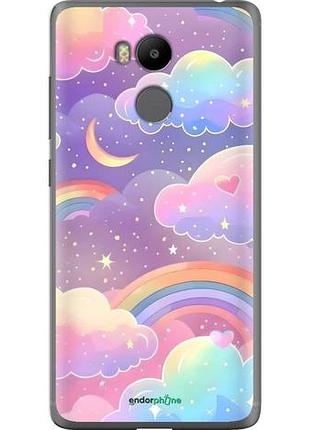 Чехол на xiaomi redmi 4 pro облака и радуга сяоми редми 4 про