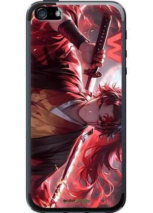 Чехол на iphone se аниме самурай айфон се