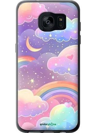 Чехол на samsung galaxy s7 edge g935f облака и радуга