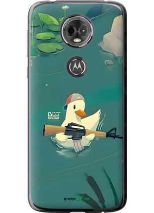 Чехол на motorola moto e5 plus уточка с автоматом моторола мото е5 плюс