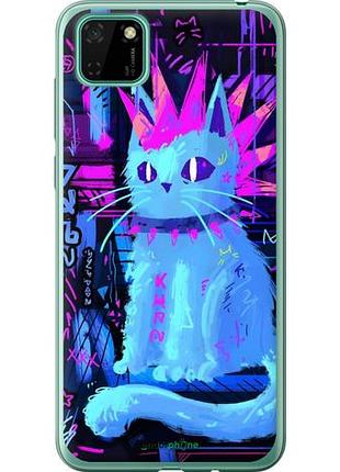 Чехол на huawei y5p кот панк