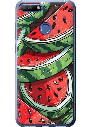 Чехол на huawei y6 prime 2018 арбуз хуавей у6 прайм 2018