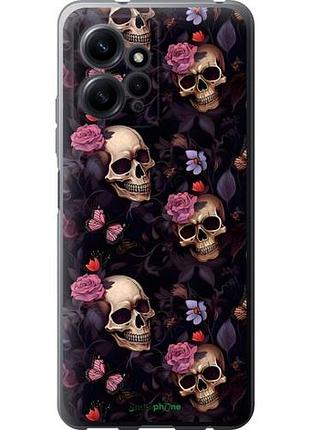 Чохол на xiaomi redmi note 12 4g черепа та троянди