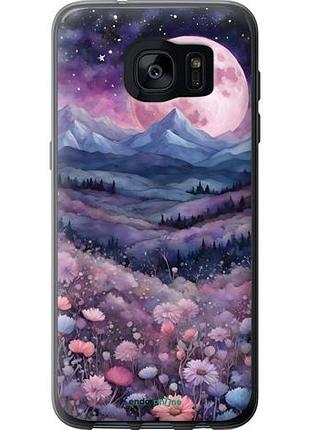 Чехол на samsung galaxy s7 edge g935f ночь луна арт самсунг с7 эдж г935ф