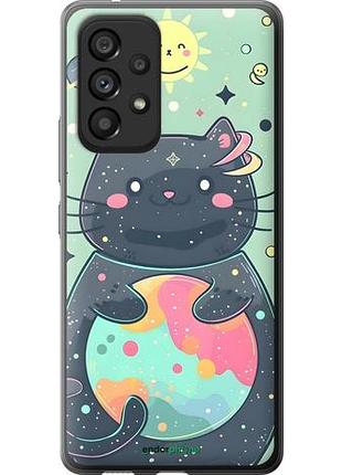 Чехол на samsung galaxy a53 a536e милый котик самсунг а53 а536е