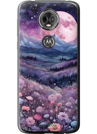 Чохол на motorola moto e5 plus ніч місяць арт