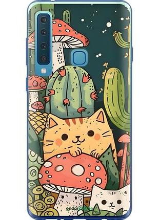 Чохол на samsung galaxy a9 (2018) коти гриби