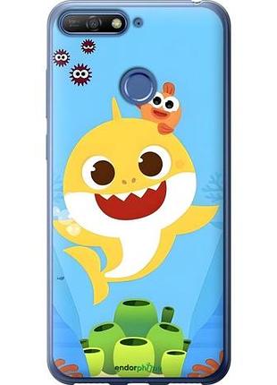 Чехол на huawei honor 7a pro бейби шарк