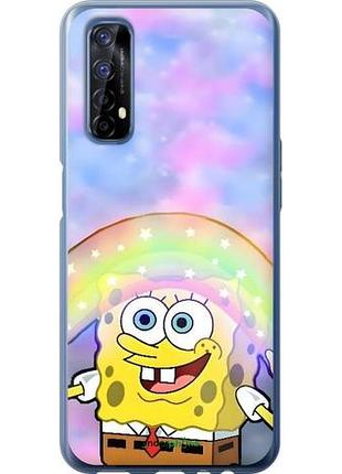 Чехол на realme 7 спанч боб, sponge bob риалми 7