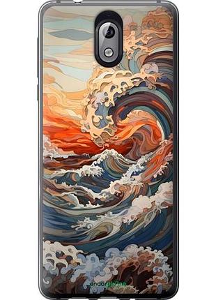 Чехол на nokia 3.1 арт волны нокиа 3.1