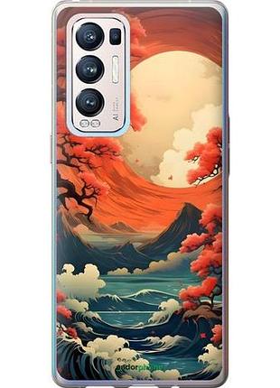 Чехол на oppo reno5 pro plus природа японии оппо рено5 про плюс