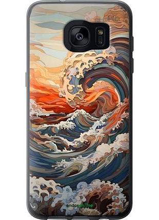 Чехол на samsung galaxy s7 edge g935f арт волны