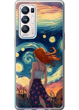 Чохол на oppo reno5 pro plus дівчина арт