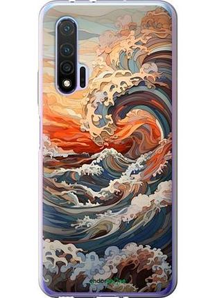 Чехол на huawei nova 6 арт волны хуавей нова 6