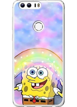 Чехол на huawei honor 8 спанч боб, sponge bob хуавей хонор 8