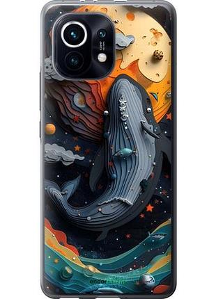Чехол на xiaomi mi 11 кит в космосе сяоми ми 11