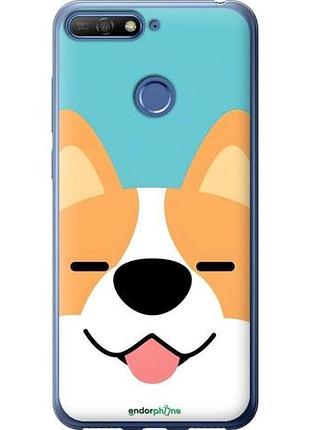 Чехол на huawei honor 7a pro корги