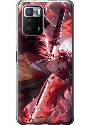 Чехол на xiaomi poco x3 gt аниме самурай сяоми поко х3 гт