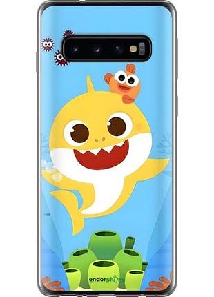 Чехол на samsung galaxy s10 бейби шарк самсунг с10