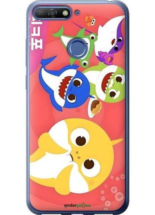Чехол на huawei y6 prime 2018 бейби шаркс