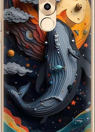 Чехол на huawei mate 9 lite кит в космосе хуавей мейт 9 лайт