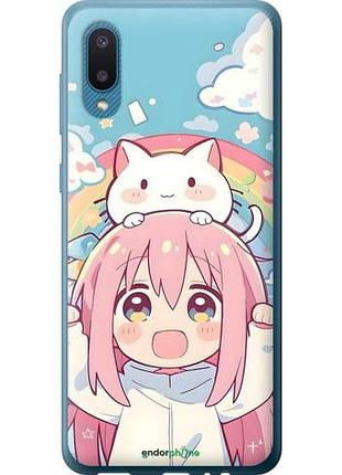 Чохол на samsung galaxy a02 a022g дівчинка аніме веселка