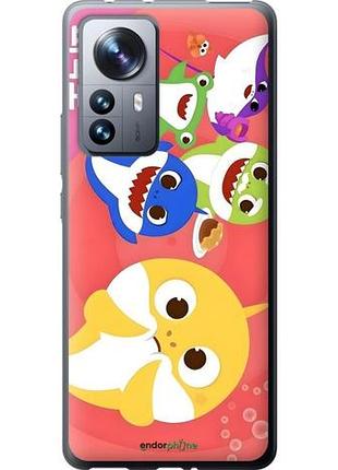 Чехол на xiaomi 12 pro бейби шаркс сяоми 12 про