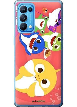 Чехол на oppo reno5 pro бейби шаркс оппо рено5 про