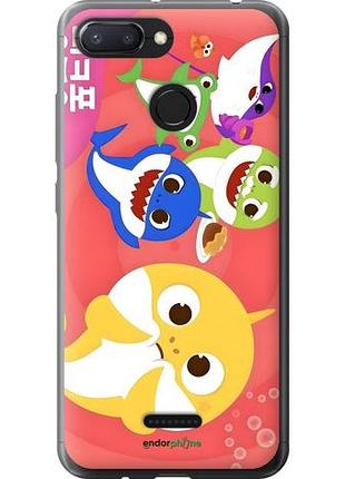Чехол на xiaomi redmi 6 бейби шаркс сяоми редми 6