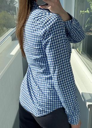 Женская светло-синяя рубашка в клетку ralph lauren 1+1=3 5