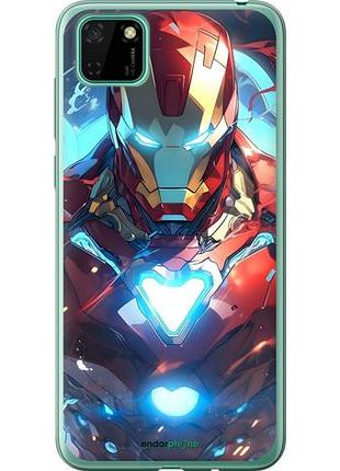 Чехол на huawei y5p железный человек хуавей у5p