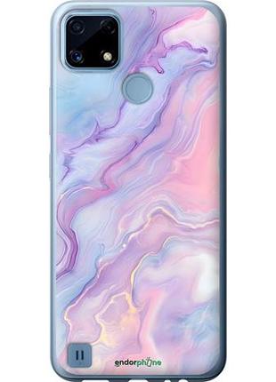 Чехол на realme c21 нежный мрамор риалми с21