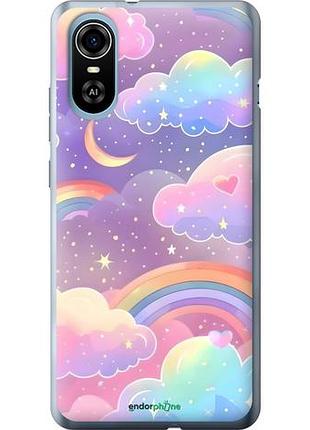Чехол на zte blade a31 plus облака и радуга зте блейд а31 плюс