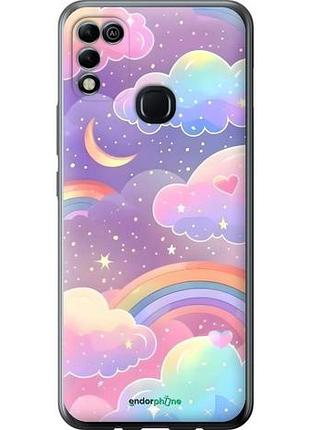 Чехол на infinix hot 11 play облака и радуга инфикс хот 11 плей
