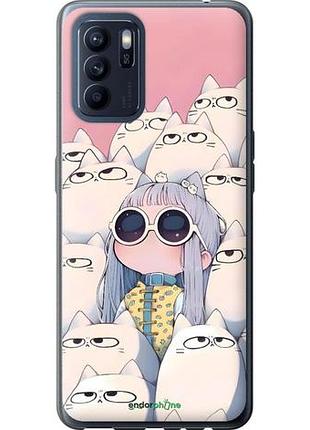 Чохол на oppo reno6 z малюк з котами