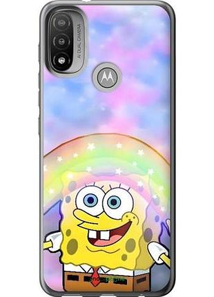 Чехол на motorola e20 спанч боб, sponge bob моторола е20