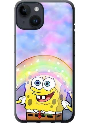 Чехол на iphone 14 спанч боб, sponge bob айфон 14