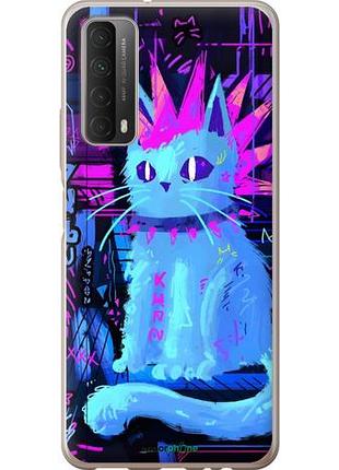 Чехол на huawei p smart 2021 кот панк хуавей п смарт 2021