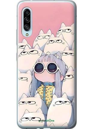 Чехол на samsung galaxy a90 5g милая девочка и коты самсунг а90 5г