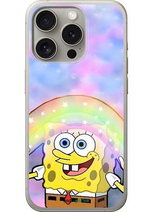 Чехол на iphone 15 pro спанч боб, sponge bob айфон 15 про
