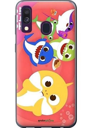 Чехол на samsung galaxy a40 2019 a405f бейби шаркс самсунг а40 2019 а405ф