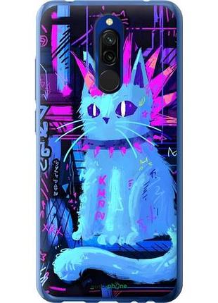Чехол на xiaomi redmi 8 кот панк сяоми редми 8