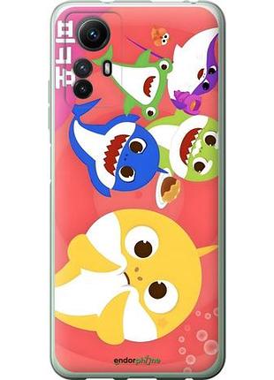 Чехол на xiaomi redmi note 12s бейби шаркс