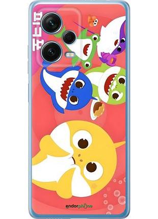 Чехол на xiaomi redmi note 12 pro+ 5g бейби шаркс сяоми редми ноут 12 про+ 5г