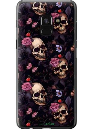 Чохол на samsung galaxy a8 2018 a530f черепа та троянди