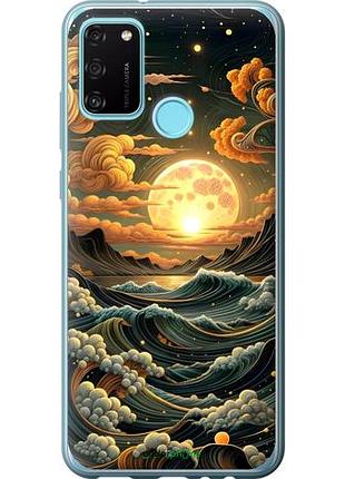 Чехол на huawei honor 9a арт волны хуавей хонор 9а
