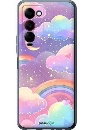Чехол на tecno camon 18 premier облака и радуга текно камон 18 примъер