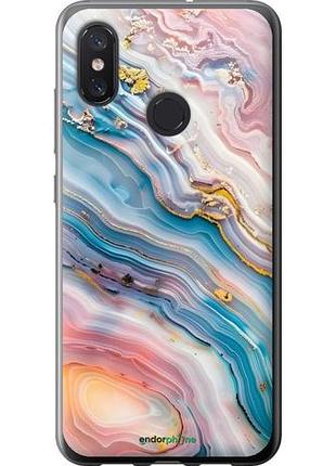 Чехол на xiaomi mi8 мрамор красивый сяоми ми8