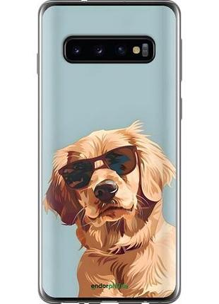 Чехол на samsung galaxy s10 пес в очках самсунг с10