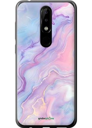 Чехол на nokia 5.1 plus нежный мрамор нокиа 5.1 плюс